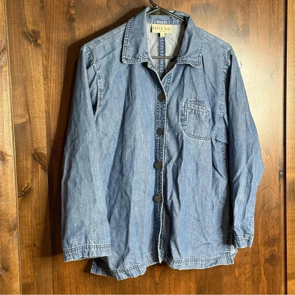 Vintage David Dart Sport Size S Lyocell Button down top - Picture 3 of 7